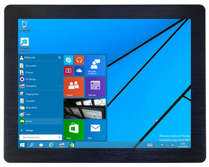 19 inches flat panel industrial all in one PC with 1 PCIex16